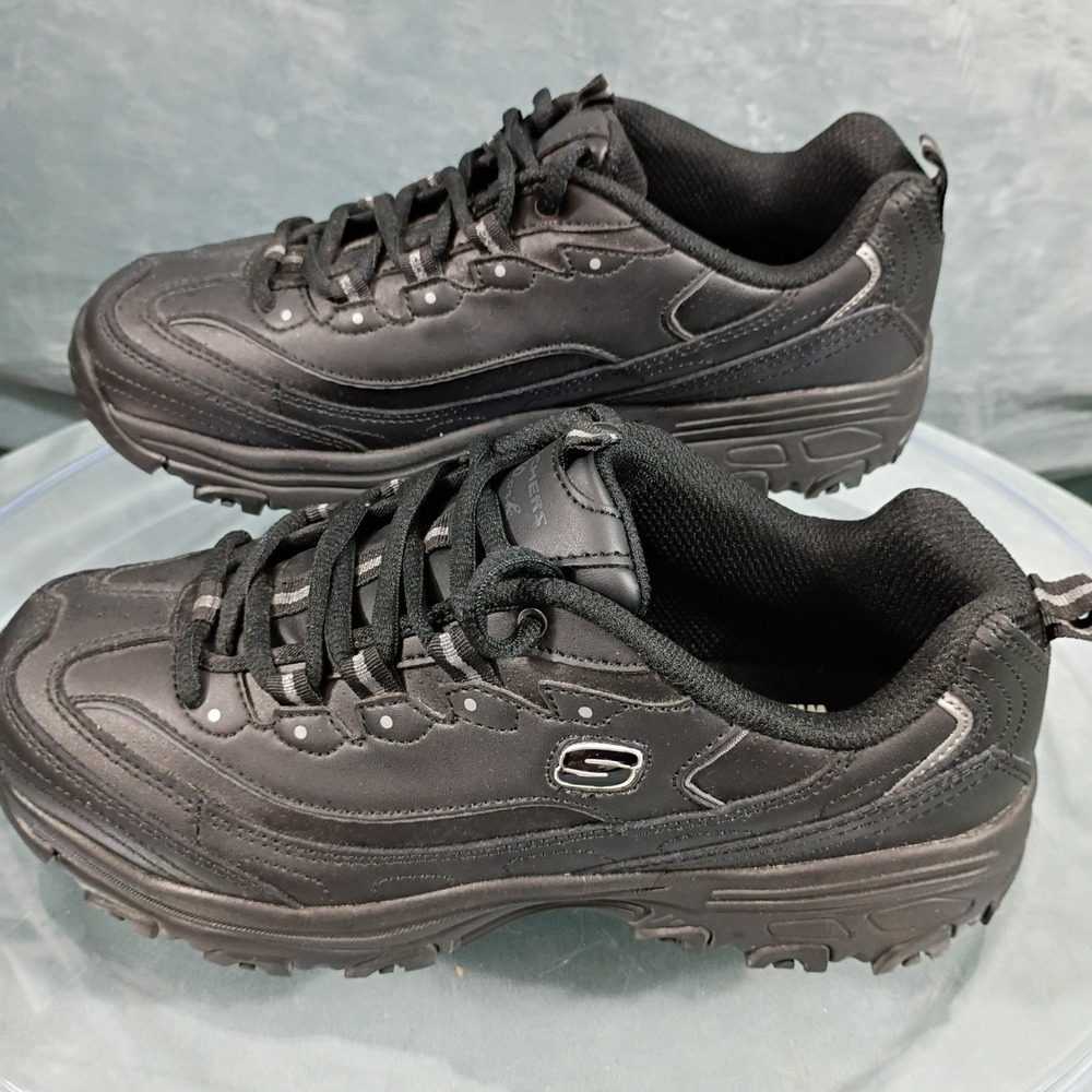 Skechers Work Soft Stride Softie Black Slip Resistant EH Shoes 76432EW Womens 8W